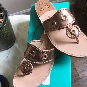 Jack Rogers rose gold sandals. West Hampton size 9